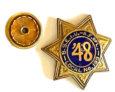 B.S.E.I.U.-A.F. of L.- LOCAL NO. 193 Union Pin ~48