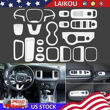for Dodge Charger 2015-2021 20PCS White Full Set Interior Decoration Trim Kit
