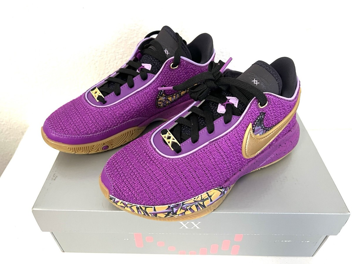 Nike LeBron XX SE Vivid Purple/Metallic Gold FD0207-500 Size