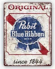 PABST BLUE RIBBON Metal Sign  8 x 12  Man Cave, Game Room, Bar