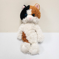 Aurora 12" Calico Cat Blue Eyes Floppy Stuffed Animal Plush