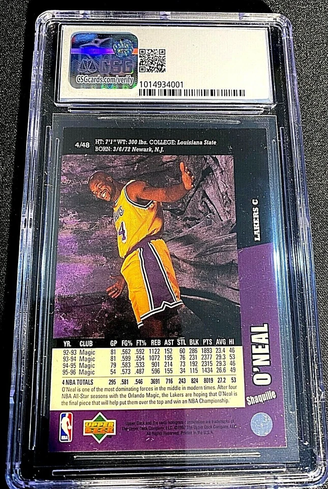 1996-97 Upper Deck Folz Minis Cardzillion Foil SHAQUILLE #4 CSG 6.5 =GRD680= - Image 2 of 2