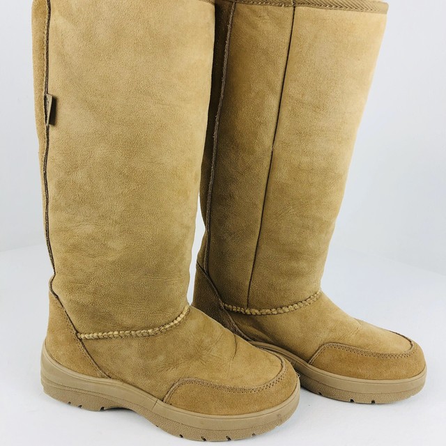 Cabela's Genuine Sherpa Lined Winter Boots Suede Leather Women’s 6