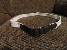 ABERCROMBIE KIDS IVORY COTTON WEAVED BELT IN SIZE XL