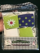 Girl's Easter Sock Toppers 2 Pair Socks  2 Toppers Sz 5-6.5 Fits Shoe Sz 3-8.5