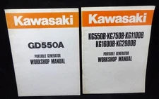 (5) Kawasaki Portable Generator Workshop Manuals-See Description For Details