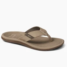 Reef Santa Ana Flip Flops Mens 8 Sand Beige Comfort Cushion Slip On Thong Sandal