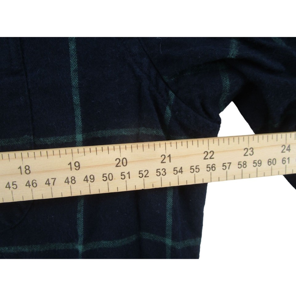 J.Crew Mens XL Long Sleeve Button Down Brushed Twill Shirt Navy Green