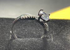 1 Carat Moissanite Ring D/ VVS1 Size 6.5 Round Brilliant GRA Certificate