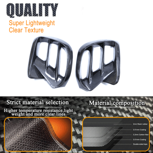Fit For Benz W167 C167 GLE450 Sport Coupe Real Carbon Front Fins Air Vent Cover - Bild 7 von 15