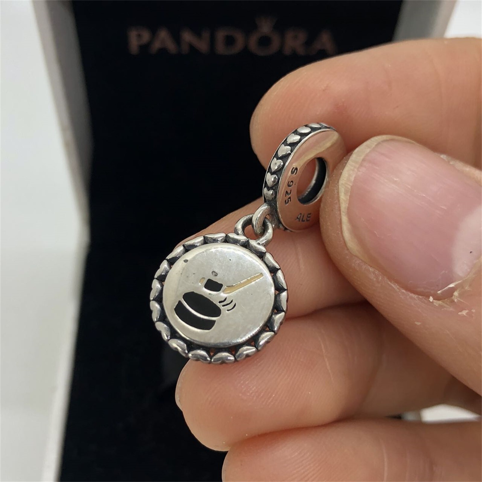 Pandora Hockey Dangle Charm Pendant in S925 Sterling Silver