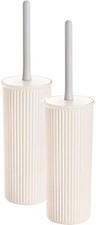 Ribbed toilet Brush with Bin Eco, Decorative Bowel Scrub Brush, 2 Pack