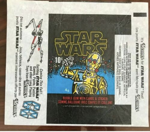 Empty pack wax Wrapper**1977 O-pee-chee Star Wars Series 1**no tears or rips - Afbeelding 1 van 1