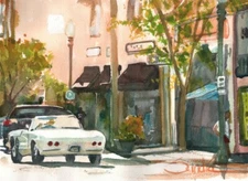 Downtown Ventura No. 10 : Signed LE Art Print  : SandraWatercolors™ California