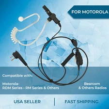 Acoustic PTT Earpiece for Motorola Radios HKLN4601, Mag One BPR40 RDM2070D CP200