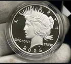 781.2025S Peace Silver Dollar Proof Coin United States Mint San Francisco W/ Coa
