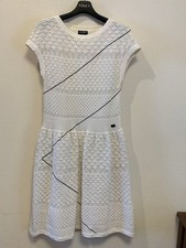 CHANEL Dress Size 38 White Textured Knit Elegant Casual Fashion