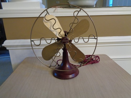 Antique SIEMENS all Metal 2 speed fan, somewhere around WWII  1945 , Fan Working