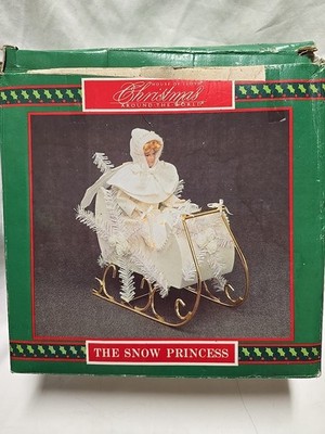 Vintage House of Lloyd Christmas THE SNOW PRINCESS Figurine Decor Sleigh