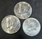 Lot of 3 Kennedy 40% Silver Half Dollars