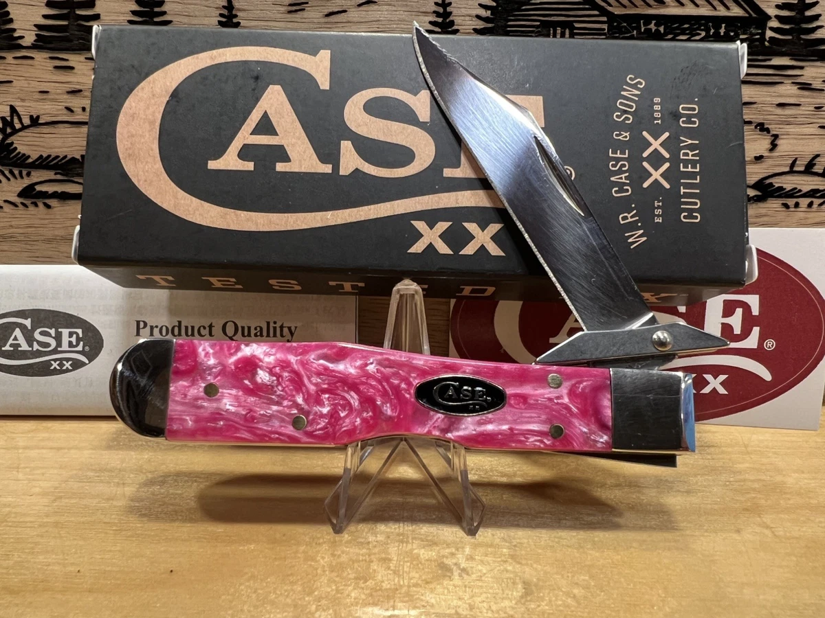 Case XX Stainless Steel Blade Pink Collectible Folding Knives for