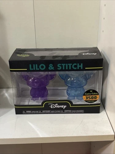 RARE Disney Loungefly Lilo and Stitch Clear Vinyl Glitter Figurines 1/3500 Funko