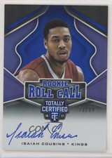 2016 Totally Certified Rookie Roll Call Blue 73/99 Isaiah Cousins #45 Auto e6p
