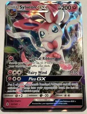 Pokémon Sylveon GX 92/145 SM Guardians Rising Ultra Rare Holo Card