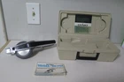 Vintage Dymo 1550 Label Maker Embossing Chrome Metal Engraver Letter Dial + Case
