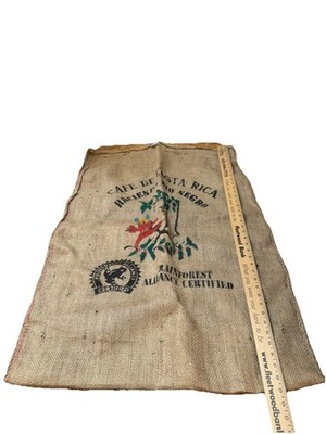 Cafe De Costa Rica La Minita Fannazi Burlap Coffee Bean Bag 