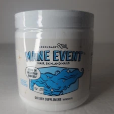 Legendairy Milk Mane Event Hair Skin Nails Collagen Supplement Vitamins 60 Caps 