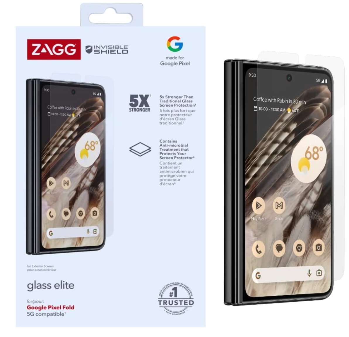 ZAGG InvisibleShield Tempered Glass Screen Protector for Google Pixel Fold