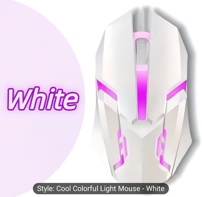 RGB Gaming Maus mit LED Beleuchtung Ergonomische Kabelgebundene Maus für PC & Laptop UK