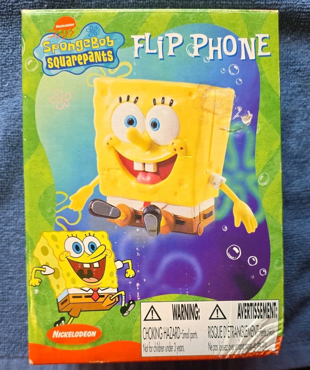 スポンジボブ電話SpongeBob SquarePants Flip Phone Sponge Bob Square Pants Flip-Phone Nickelodeon With Original