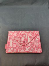 Ipsy Glam Bag Envelope Snap Style Makeup Bag Mini Hand Purse NYC World Statues