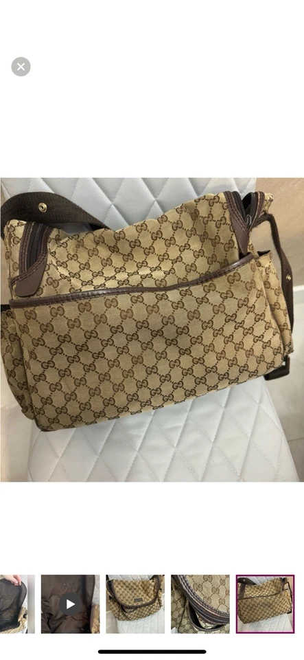 Authentic GUCCI GG Supreme Diaper Bag - Image 3 of 3