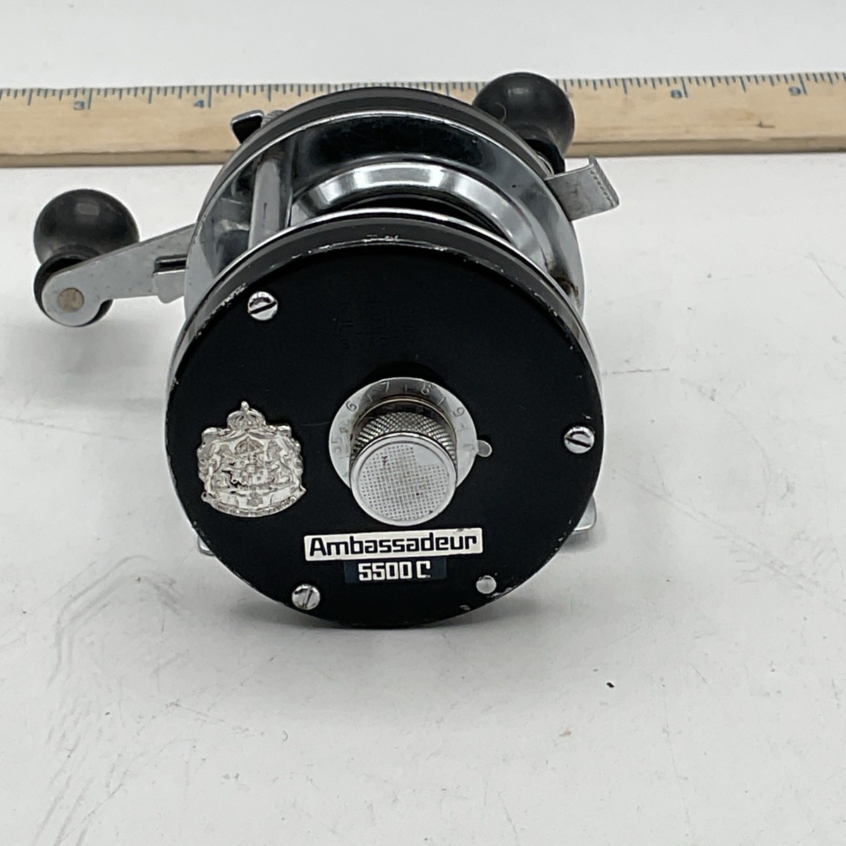 Vintage ABU Sweden Ambassadeur 5500C High Speed Reel w/Leather