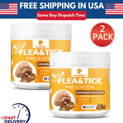(2 Packs)Insects Prevention Chewable Chews for Dogs Natural Pest Control