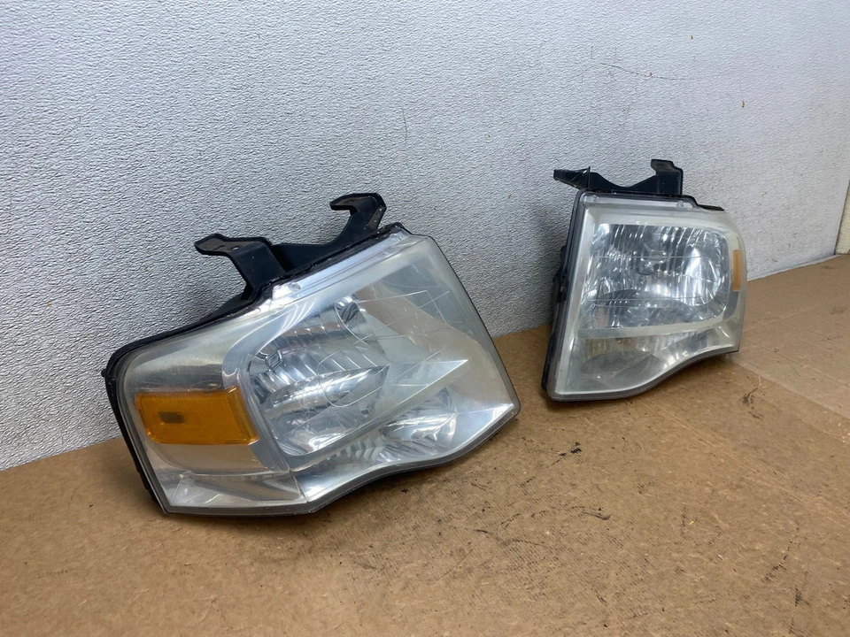 2007 - 2014 Ford Expedition левая + правая сторона фары галогенные оригинальные S7051 DW - Изображение 3 из 4