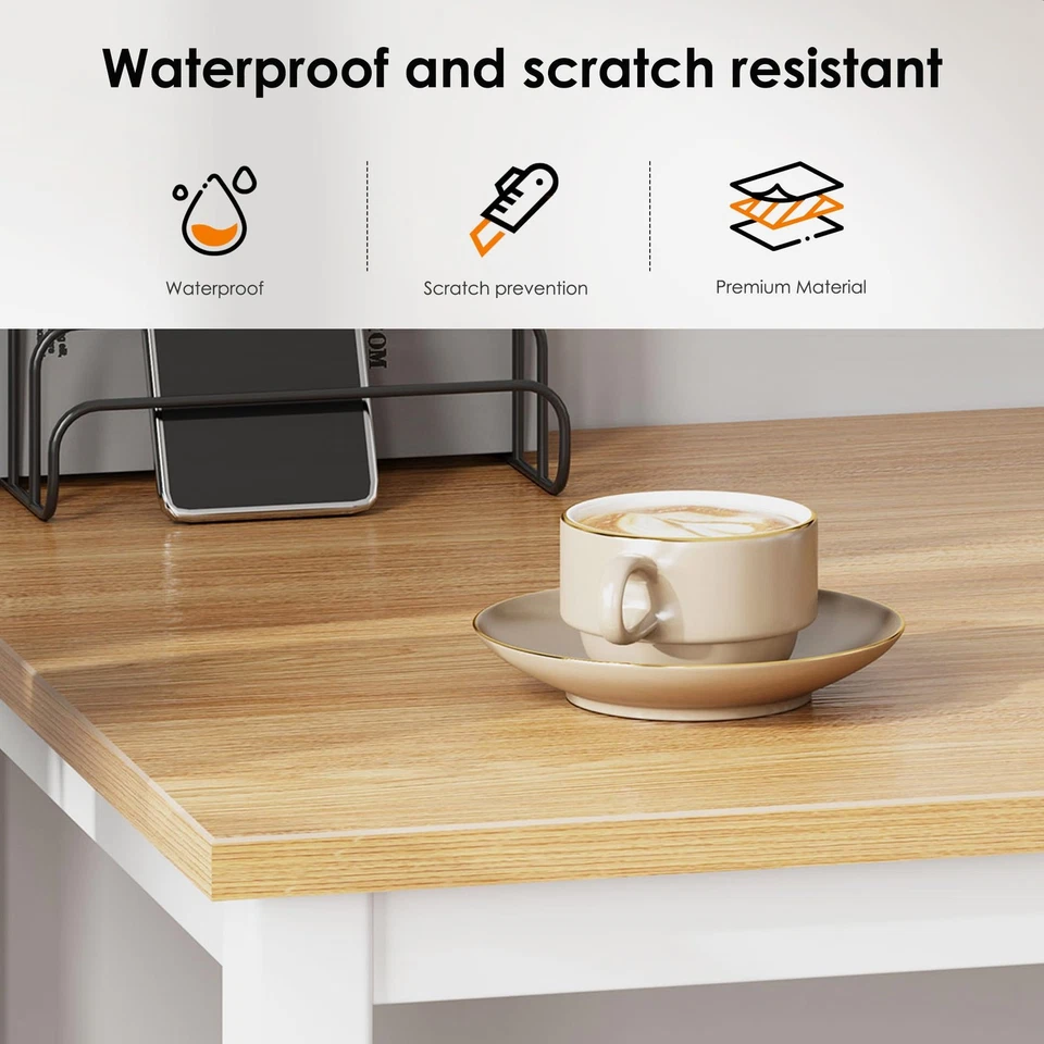 Escritorio de computadora mediano de 47 pulgadas, tablero de madera compuesto, hogar decente y estable... Foto 4 de 4