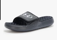 Under Armour Men's Ignite Pro 8 Slide SandalBlack/Galaxy Black Size 12