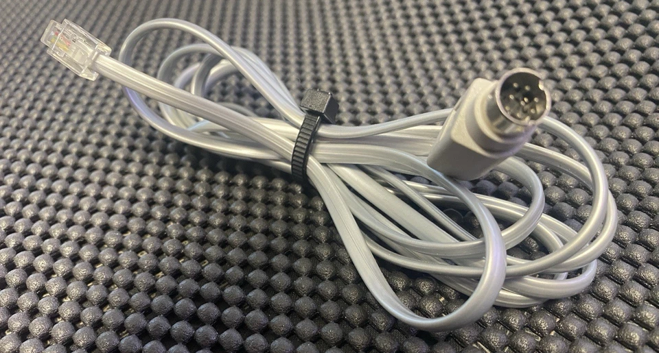 VINTAGE | 8 Pin Mini Din to RJ11 6ft Keyboard Cable RJ-11 Modular Fax Modem - Image 2 of 2