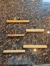 Lot 5 Vintage Wooden Pants/Trouser, Skirt, Shorts Hangers