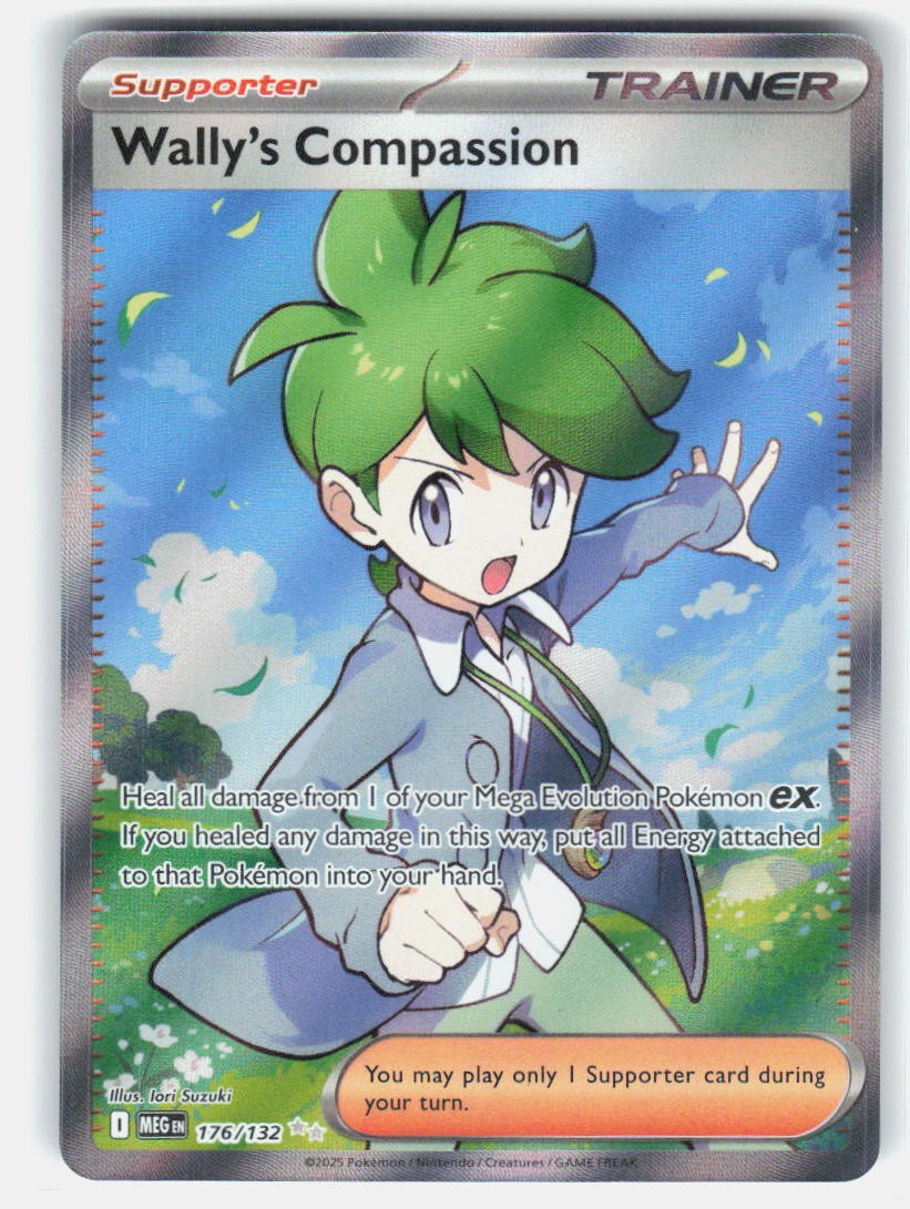 WALLY'S COMPASSION 176/132 ULTRA RARE MEGA EVOLUTION POKEMON NEAR MINT