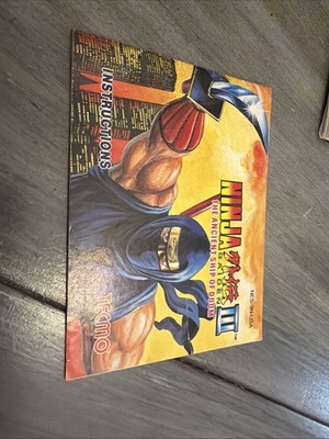 Ninja Gaiden III 3 The Ancient Ship of Doom Instruction Manual NES