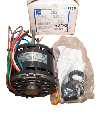 Emerson 2482 PSC Direct Drive Blower Motor 1/3 HP 1075 RPM 3 Spd 115V KA55HXWR