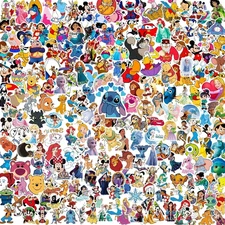 Disney Character Stickers 100 Pack Random Assortment Pooh Mickey Mouse Classic
