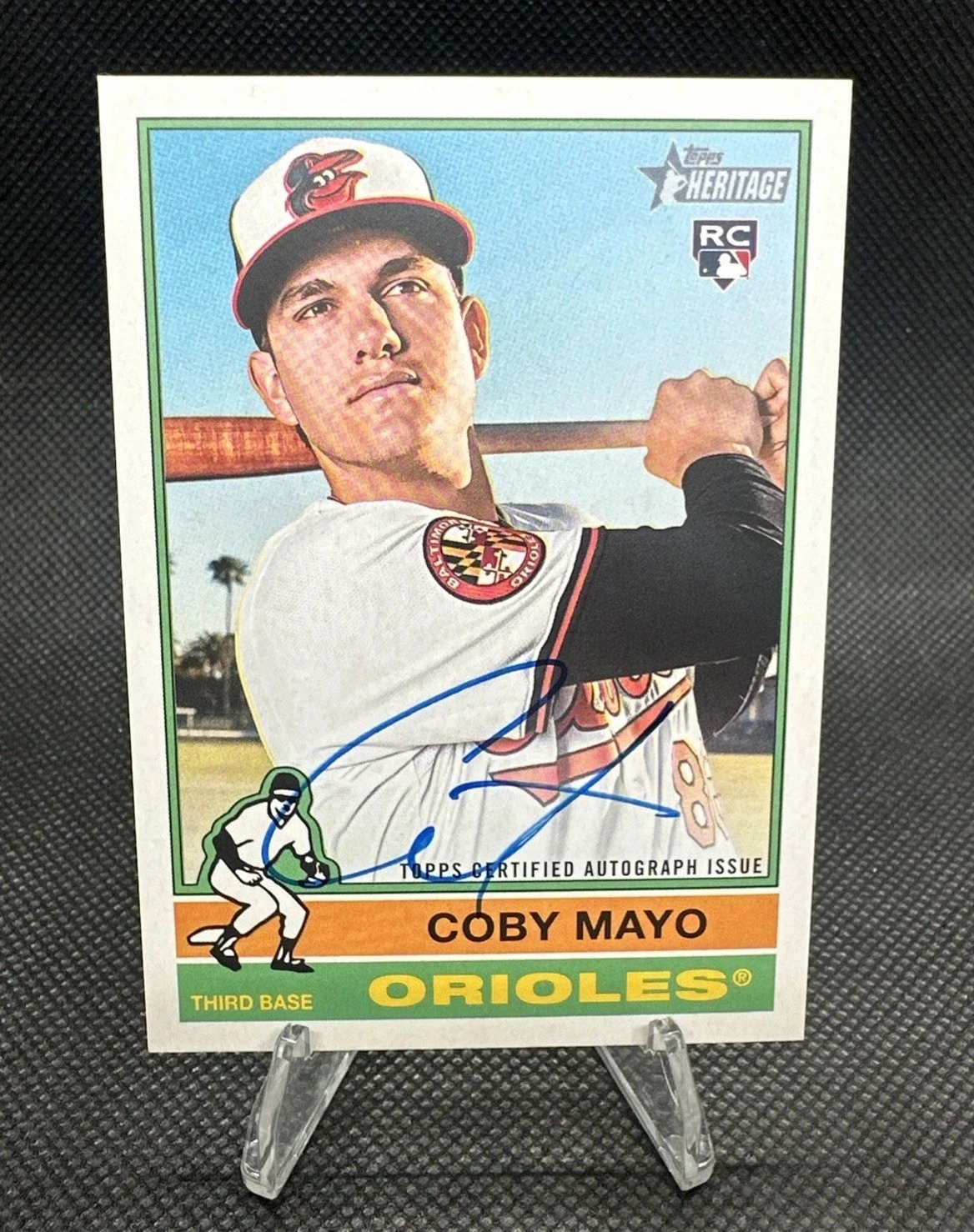 2025 Topps Heritage Coby Mayo Real One Auto RC ROA-CM ORIOLES