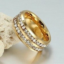 3Ct Round Cut White Moissanite Men's Wedding Ring 14K Yellow Gold Plated