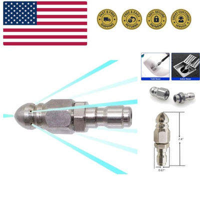 #ad #ad Pressure Washer Sewer Jetter Nozzle with Stainless Steel Mini Compact Durabl... $18.69